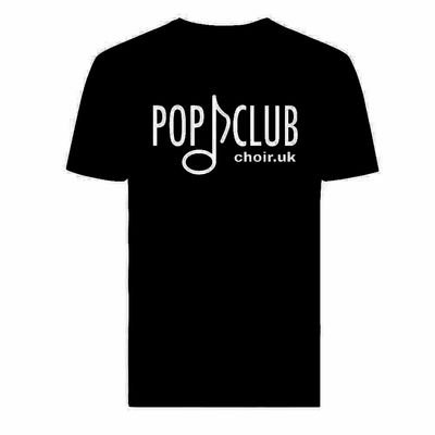 Pop Club Choir black polo shirt