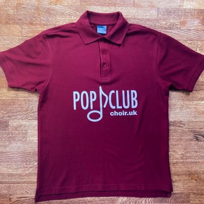 Pop Club Choir maroon polo shirt